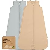 2-Pack Baby Sleep Sacks, Zipper Wearable Blanket - 0.5TOG Organic Cotton, Lightweight,Soft Cozy Toddler Sleeping Sack 12-24 months,Easy to Wear Large Newborn Transition Swaddles Sleepsacks (Toasty, L)