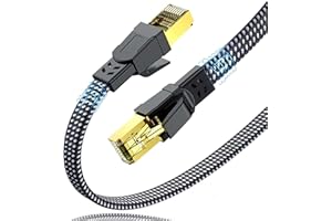 Northetech CAT8 Ethernet Cable 1.5M (6.6ft) – 40Gbps 2000MHz High Speed Heavy Duty Network Cable, SFTP Shielded RJ45 Gold-Pla