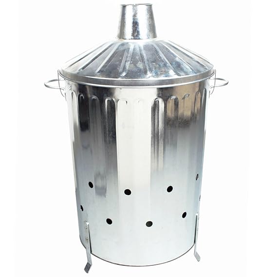 CrazyGadget® 90 Litre 90L Extra Large Galvanised Metal Incinerator Fire