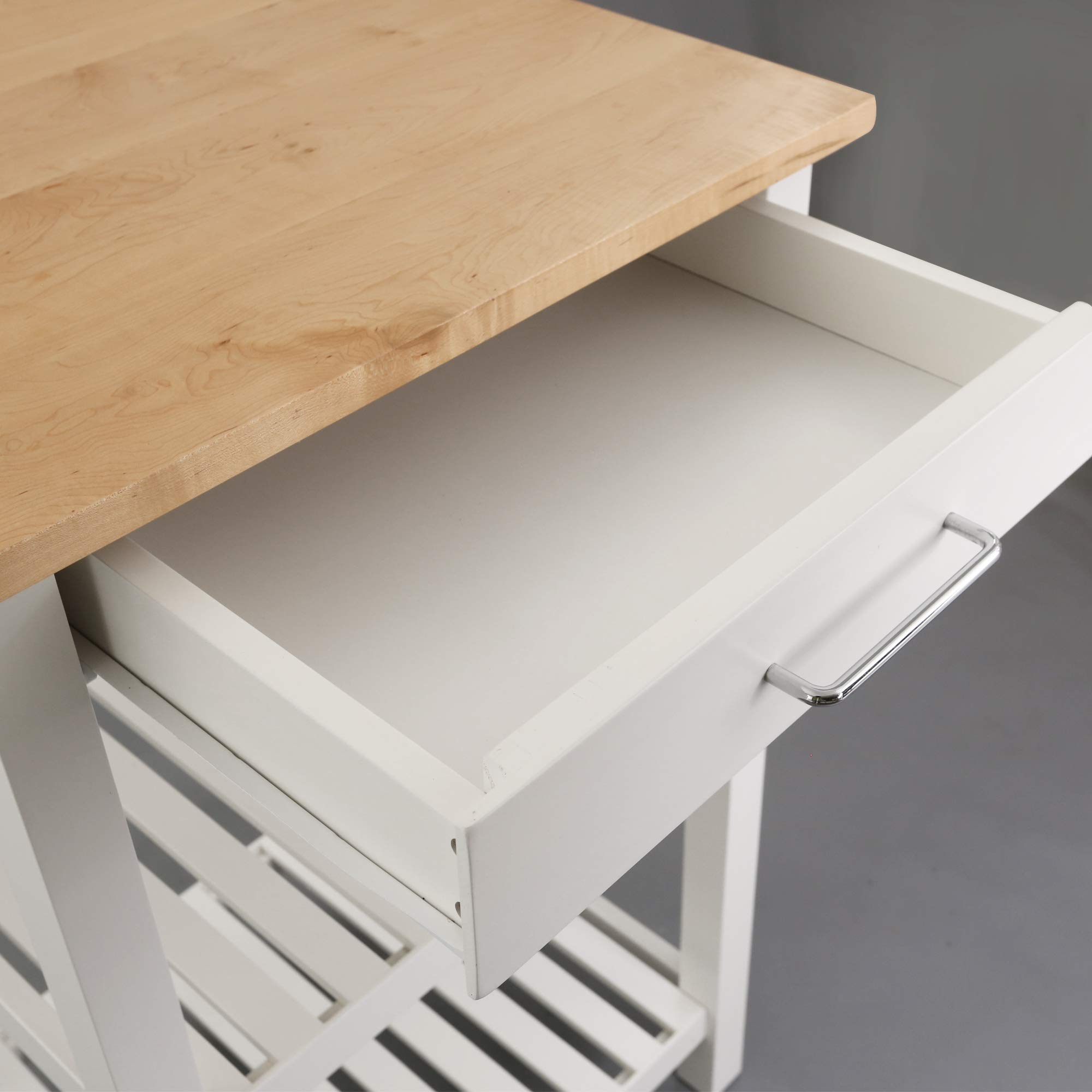 Casual Home Sunrise (Small) with Solid Harvest Hardwood Top Kitchen Island, 22.75