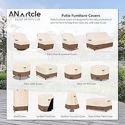 ANartcle Patio Adirondack Chair Cover 2 Pack,600D