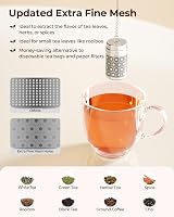 Reinmoson 304 Stainless Steel Mini Tea Strainer 1.2 inch Mesh Infuser view 2