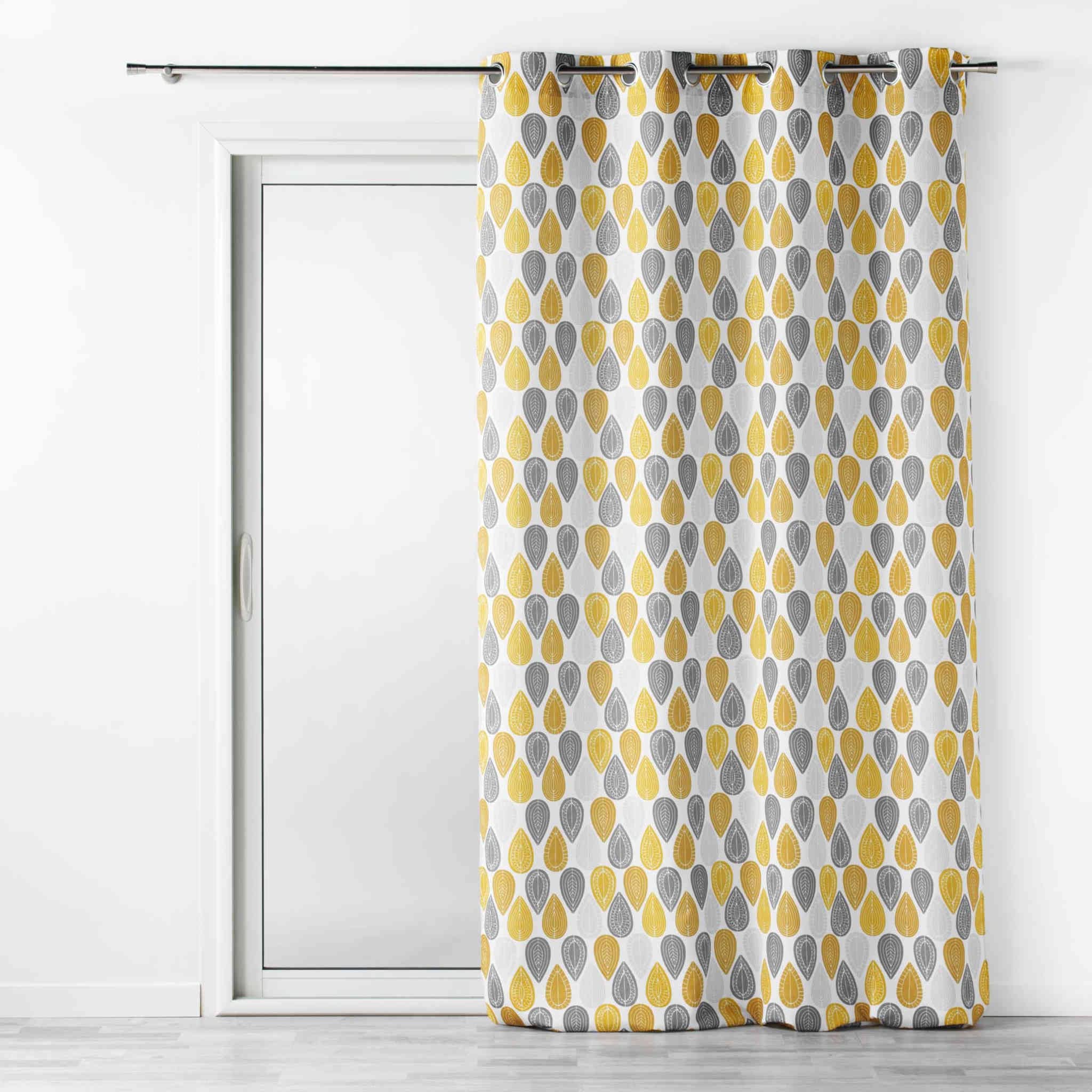 Douceur d'Intérieur Curtain 140 x 260 cm Yellow/White