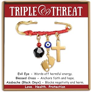 Sereney Evil Eye Pin for Protection, Azabache For Baby, Pregnancy Gifts | Pregnancy Protection Pin, Pregnancy Gift, New Mom G