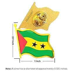 Sao Tome & Principe Flag Lapel Pin - Enamel Metal
