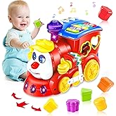 Baby Toys for 1 Year Old Boy Girl Gift Musical Train Baby Toys 6-12 12-18 Months,Early Educational Learning Crawling Toddler