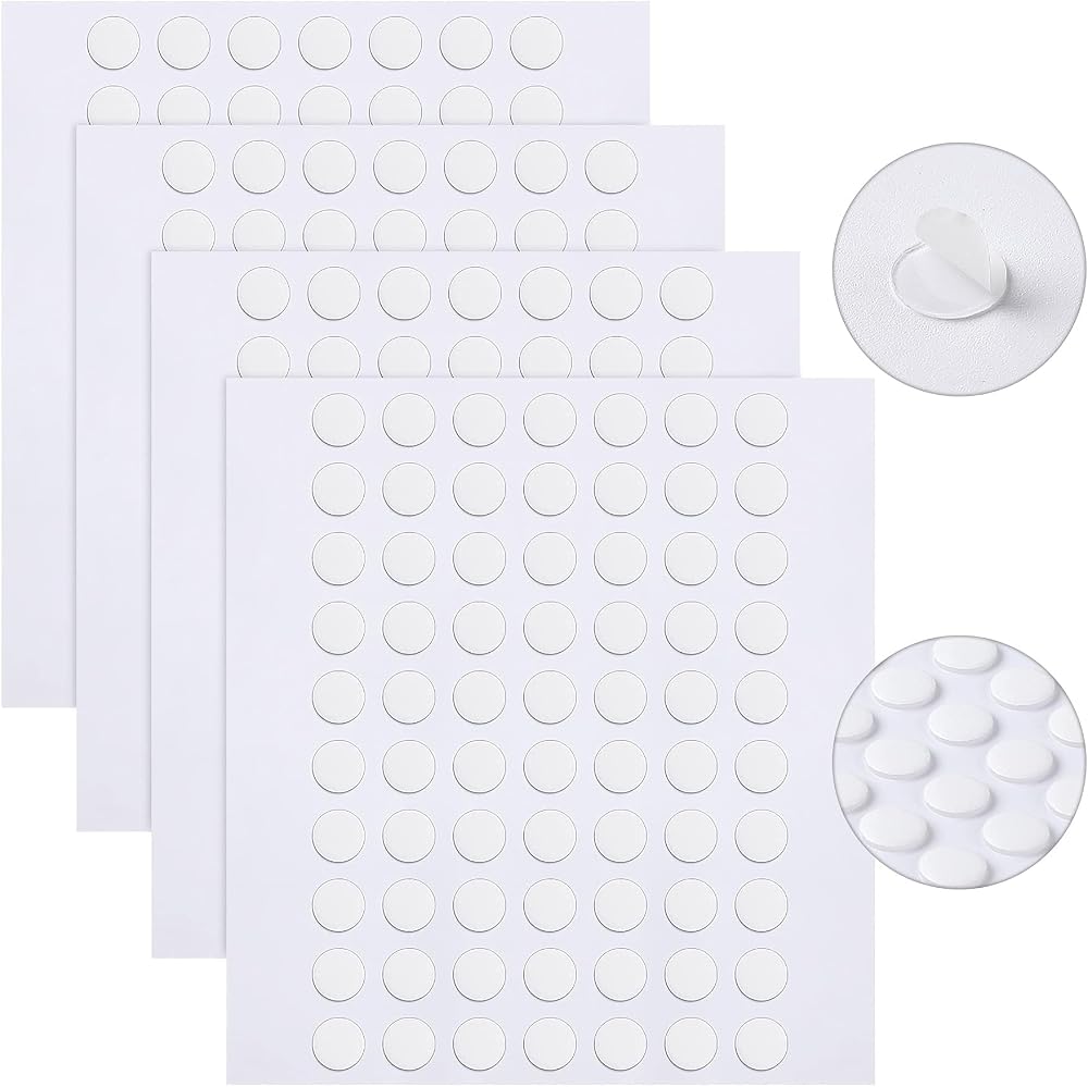 JANYUN 280 Pieces Double Sided Sticky Dots 6mm Clear Putty Removable