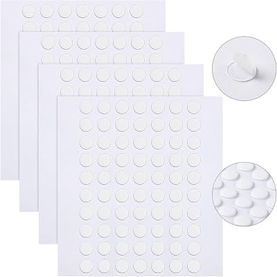 JANYUN 280 Pieces Double Sided Sticky Dots 6mm Clear Putty Removable