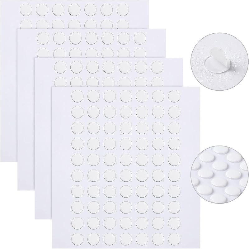 JANYUN 280 Pieces Double Sided Sticky Dots 6mm Clear Putty Removable