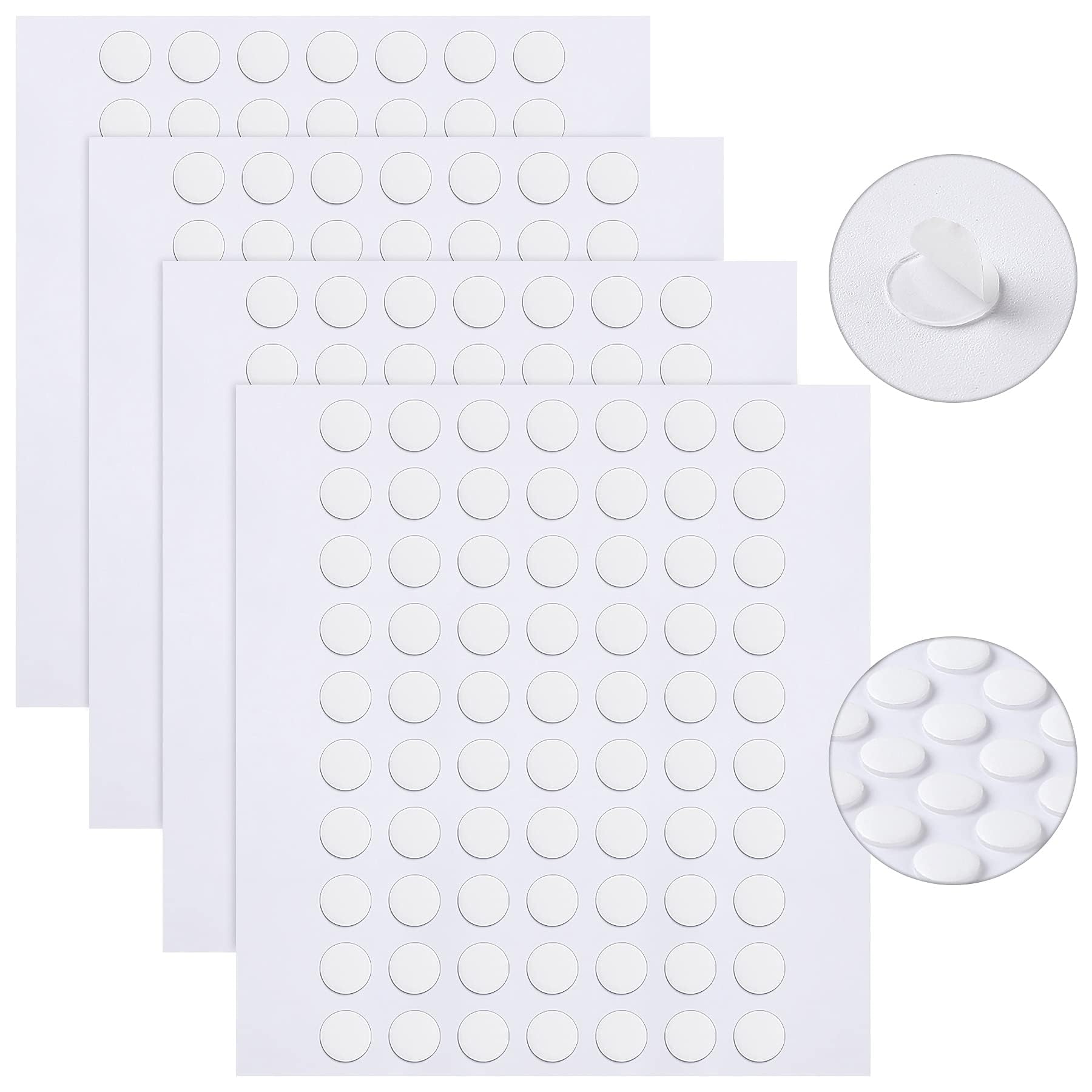 JANYUN 280 Pieces Double Sided Sticky Dots Stickers Removable Round Putty Clear Sticky Tack No Trace Super Sticky Putty Waterproof Small Stickers for Festival Decoration (6mm) — image 1