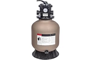 SET SUNSOLAR ENERGY TECHNOLOGIES SUNSOLAR Swimming Pool Sand Filter — Corrosion-Proof Pool Cleaning Equipment — Water Filter for Pool to Remove Debris — 16-Inch Diameter Tank with 100 lbs Sand Capacity