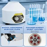 CGOLDENWALL Lab Centrifuge 6x20ml 4000rpm 60min Timer 1790xg RCF Transparent Lid view 4