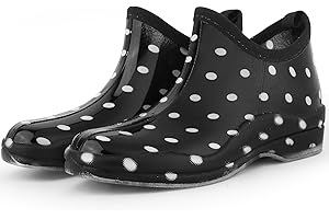 DaeRainy Womens Rain Boots Ankle Waterproof Garden Rainboot