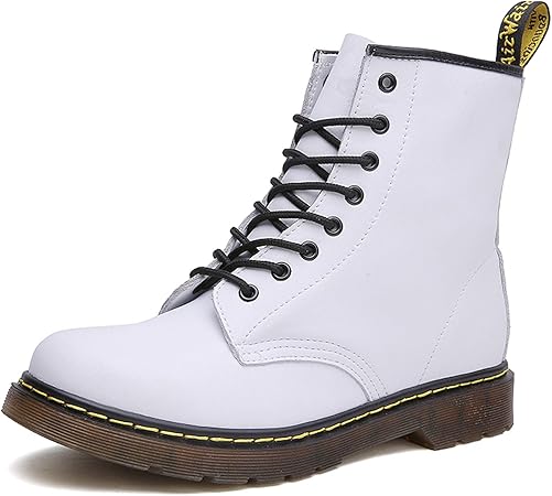 Amazon Sruq バイク ブーツ 超軽量 タクティカル ミリタリーブーツ アウトドア ライディングブーツ バイク用ブーツ メンズ レディース レーシングブーツ オートバイ レーシング レースアップブーツ 8ホール エンジニアブーツ ワークブーツ ホワイト 22 5cm ブーツ