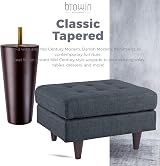 Btowin 6 Inch Solid Wood Furniture Legs 4Pcs Walnut with Threaded M8 Bolts view 6