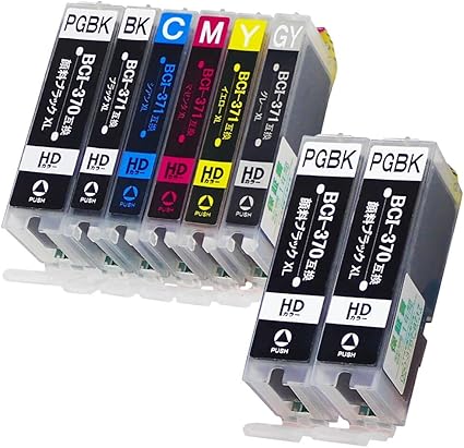 Amazon キヤノン用 互換 6色セット i 371xl 370xl 6mp 互換 i 370xlpgbk ブラック 2本 全8本 i 371 i 370 大容量タイプ エコスロバキア インクカートリッジ 通販