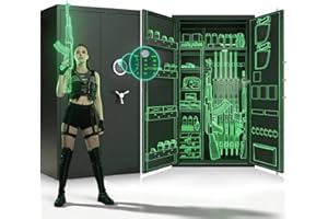 Luzfuego 30-40 Gun Safe, 54" Biometric Gun Safe for Rifles and Shotguns, Large Gun Cabinet for Rifles and Pistols with LCD Keypad & Adjustbale Shelves, Unassembled Rifle Safe for Home