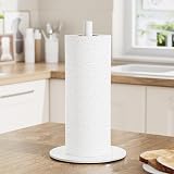 niffgaff Kitchen Roll Holder White Stainless Steel Free Standing view 2