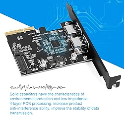 BEYIMEI PCI-E 4X to USB 3.1 Gen 2 (10 Gbps) 2-Port