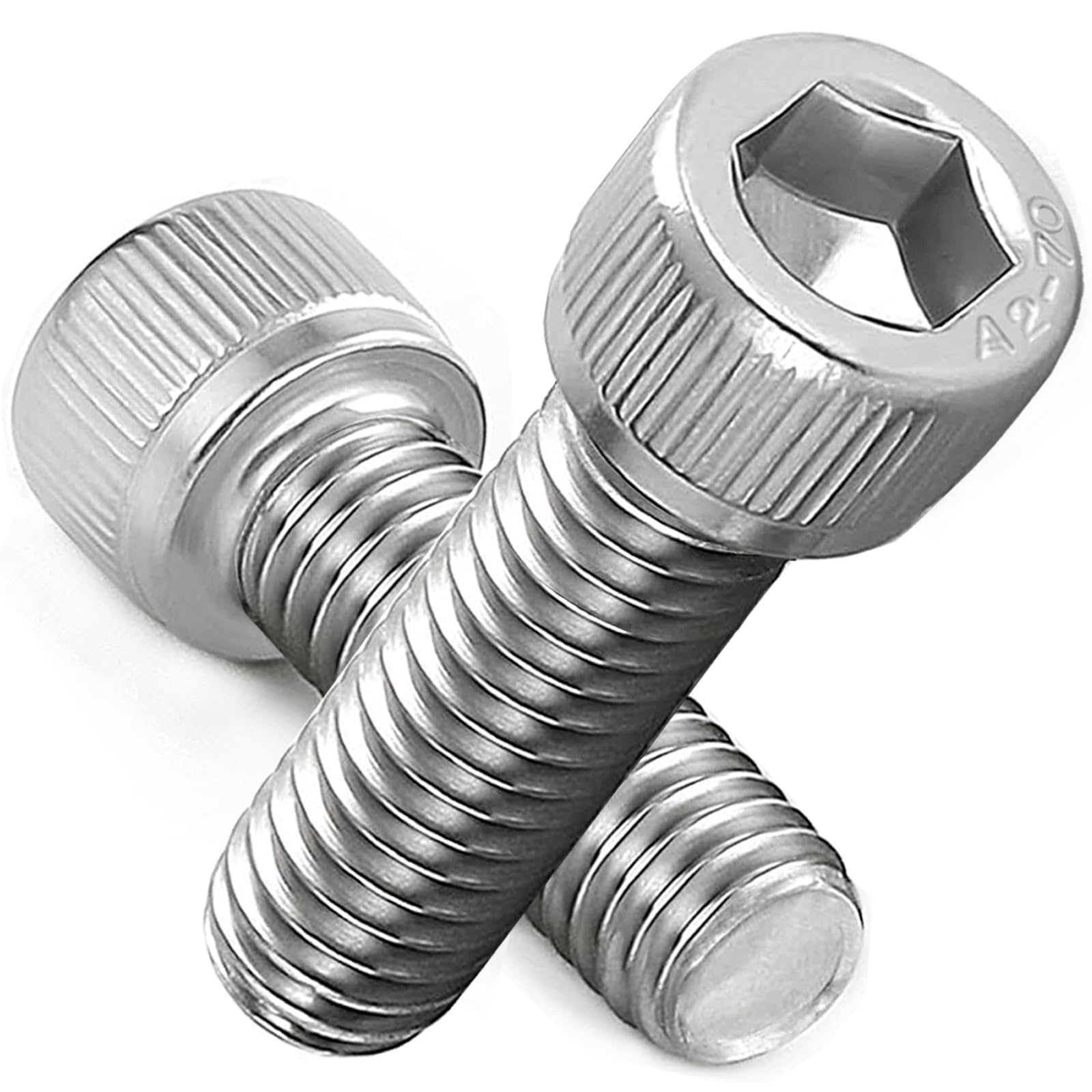 AMLOOPH M5 Screws, M5 X 25mm Allen Socket Head Cap Screws/Bolts - 5mm Diameter Fully Threaded M5 Bolts 25mm A2 Stainless Steel Long Hex Socket Bolt Coarse (Pack Of 20) — image 1