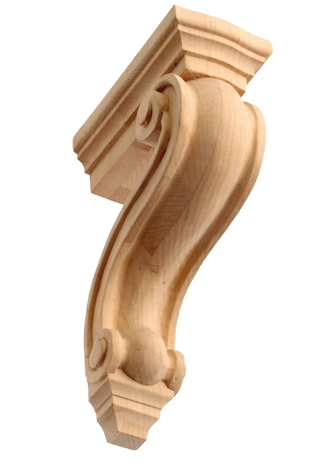 13 1 4 Hand Carved Solid Maple Hardwood Ornamental Corbel Iww54 L
