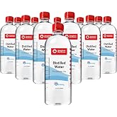 Resway American Red Cross Purified Distilled Water Bottles for Baby Formula, Humidifiers, Aquarium Care &amp; General Multi-Use, Travel Size Distilled Bottled Water, For Everyday Use 16.9 oz (12 Pack)