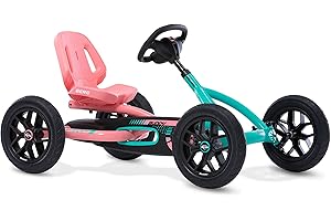 Berg Toys Buddy Lua Pedal Go Kart for Kids and Adults – Adjustable Ride On Toy for Ages 4-8 – Go Karts with BFR System, Adults Outdoor Pedal Car for Kids (Multi)