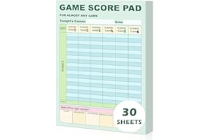 MSHUNKEJI 30 90 180 Sheets Game Score Pads Double Sided Game Score Tracker 6 x 9 Inch Card Game Score Sheets Game Score Keeper Game Score Notepad For Almost Any Family Games Board Games Bowling Balls Sport