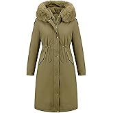 RISISSIDA Women Winter Parka Puffy Coat for Deep Cold,Thicken Puffer Jacket with Long Fur Collar Hooded,Warm Bubble Overcoat