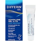 Differin Acne Retinoid Treatment Gel, 0.1% Adapalene, 15g Tube | Over-The-Counter Retinoid, Clears Acne And Prevents Breakouts, Gentle For Sensitive Skin, 30-Day Supply, 15G Tube