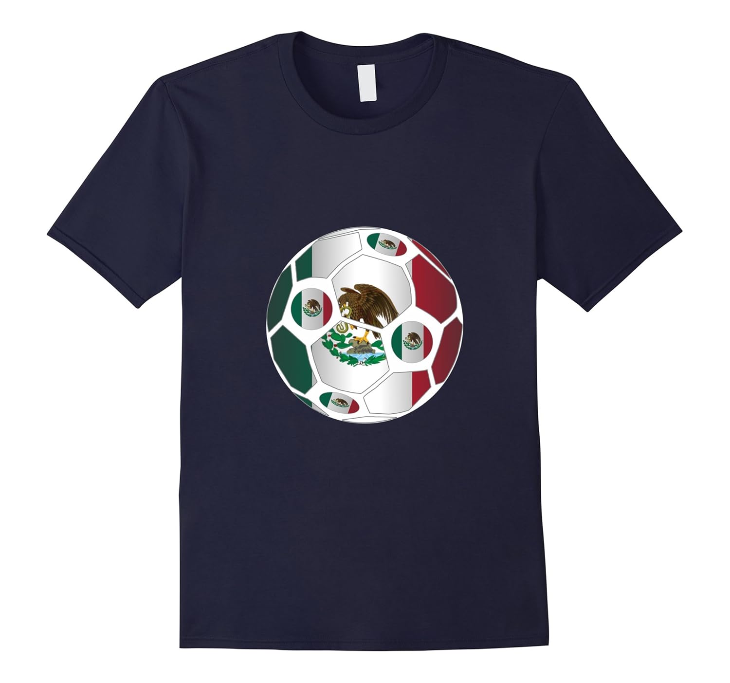 Mexico Flag Soccer Ball Men Women Team Fan Shirt-ANZ