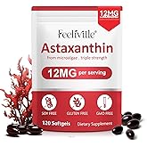 Linizanjiiy Astaxanthin 12mg 120 Softgels, Premium Astaxanthin Antioxidant Supplements with Antioxidant Activity, Supports Eye, Skin, Immune, Internal Circulation