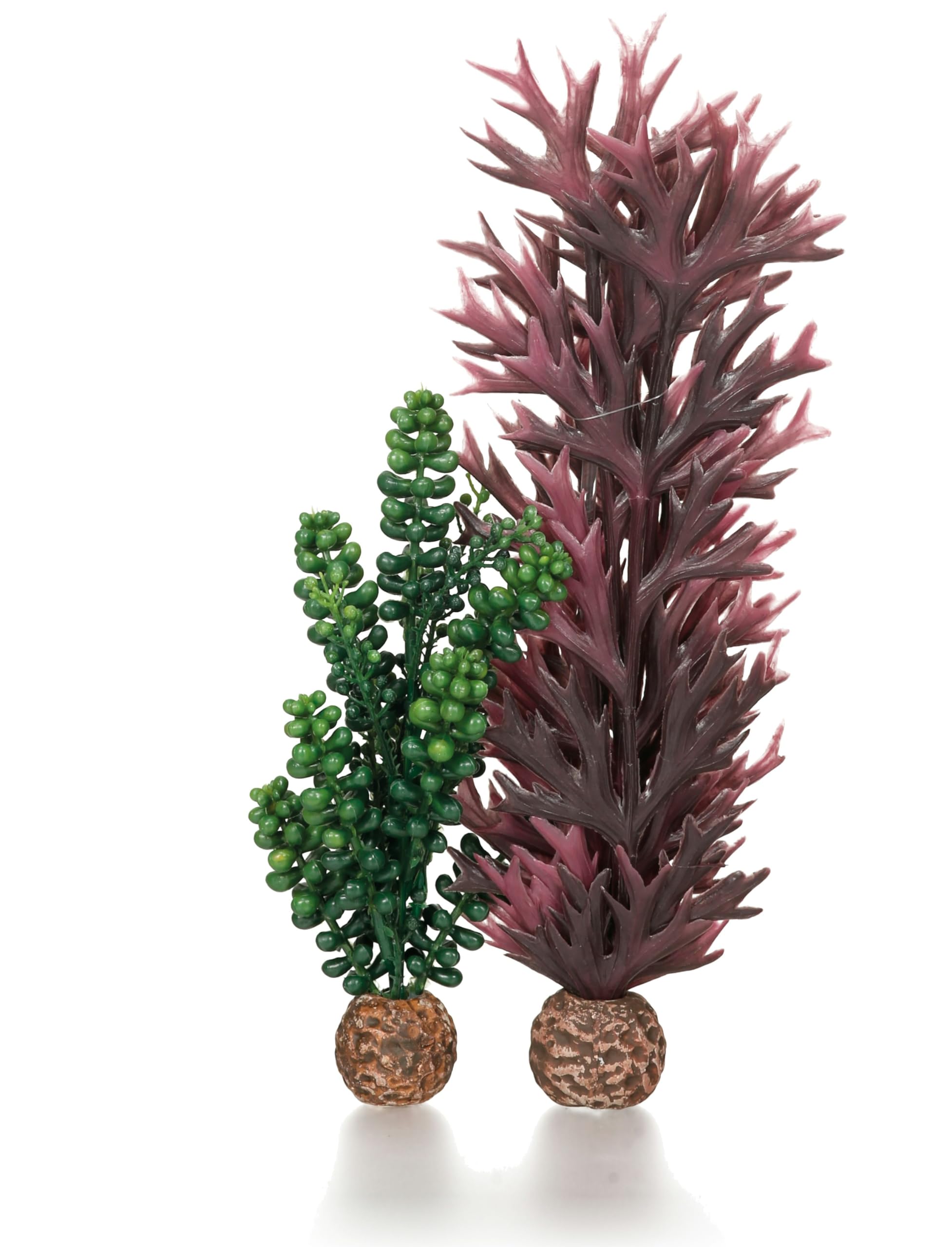 biOrb Fish Tank Decorations, Sea Pearls & Seaweed Plant (Olive Green & Purple Aquarium Plants), Artificial Fish Tank Plants To Add Colour, Natural-Looking Aquarium Decor For Scenic Background