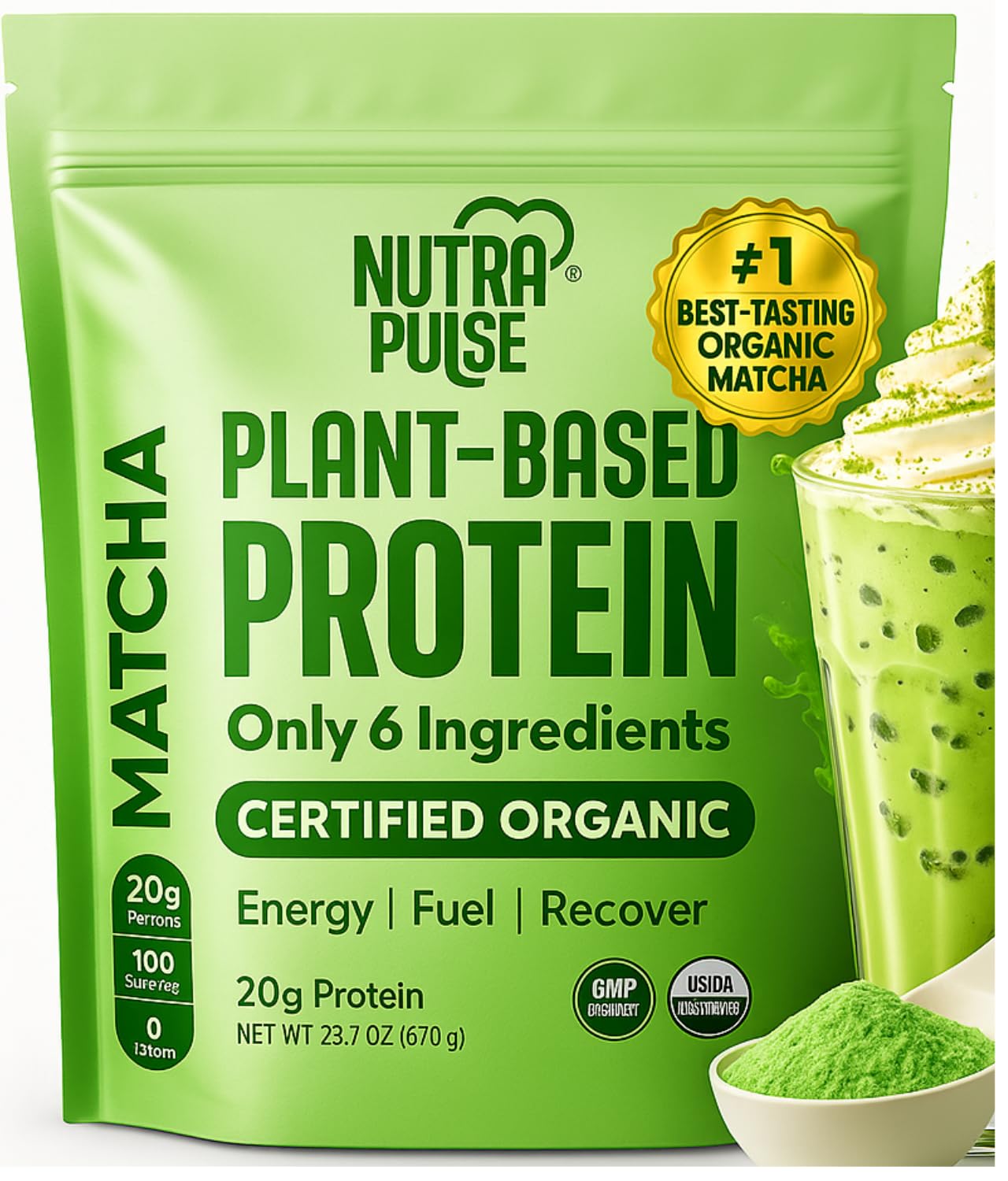 NUTRAPULSE Vegan Protein Powder – 20g Organic