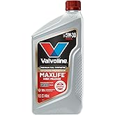 Valvoline MaxLife Extended Protection High Mileage 5W-30 Full Synthetic Motor Oil 1 Quart