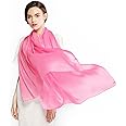 RIIQIICHY Women Shawls and Wraps for Evening Dresses Like Chiffon Silk Scarf Formal Silky Pashmina Shawls for Weddings