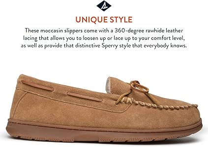 mens sperry moccasin slippers
