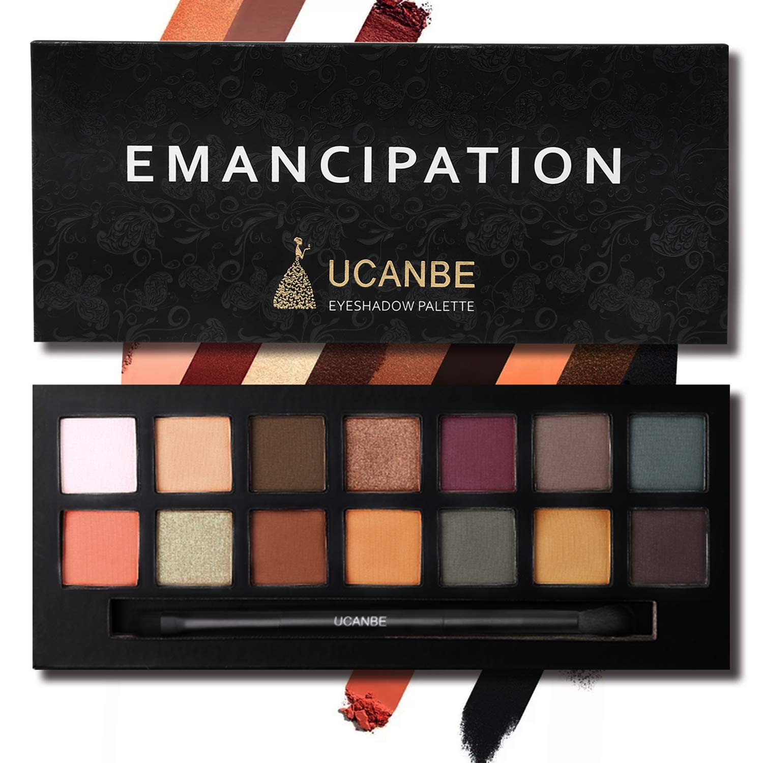 Amazon.com : UCANBE Pro 14 Colors Eyeshadow Palette Matte & Shimmer Eye ...