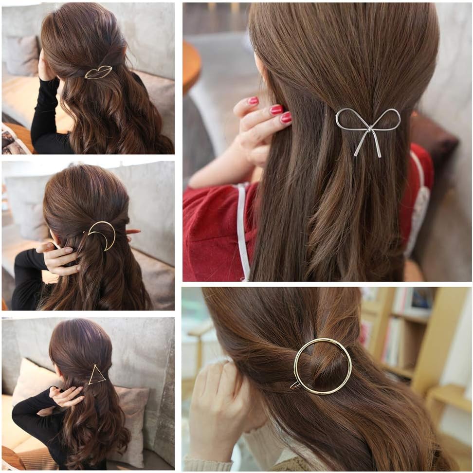 YOFASEN Hair Clip Fashion Various Shape Hair Barrettes Creative Geometric Shape Hollow Barrettes for Women Styling Accessories Hair Pins - Image 5
