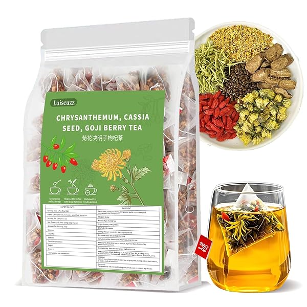 CHICORY AND GARDENIA TEA TEA FOR LIVER HEALTH, DANDELION WOLFBERRY TEA BAGS, 8 EXCELLENT RAW MATERIAL FORMULAS, LIVER CLEANSE & DETOX HERBAL TEA BAGS, VEGAN, SUGAR-FREE & CAFFEINE-FREE ((1PACK 15BAGS))