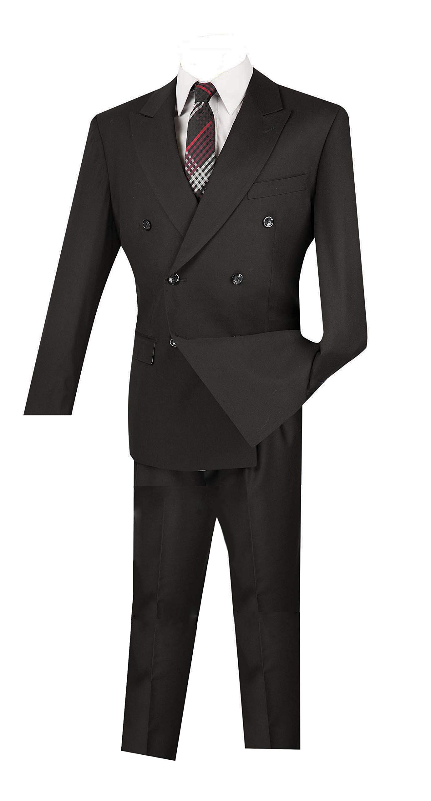 VINCI Wool Feel 6 Button Double Breasted Solid