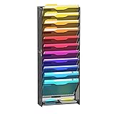 VEESUN 12 Tier Wall File Organizer, Mesh Letter