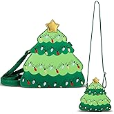 Dansydaisy Christmas Tree Crossbody Purse for Women Handbags Cute Purse Decorated Xmas Tree Shoulder Bag for Xmas Gifts