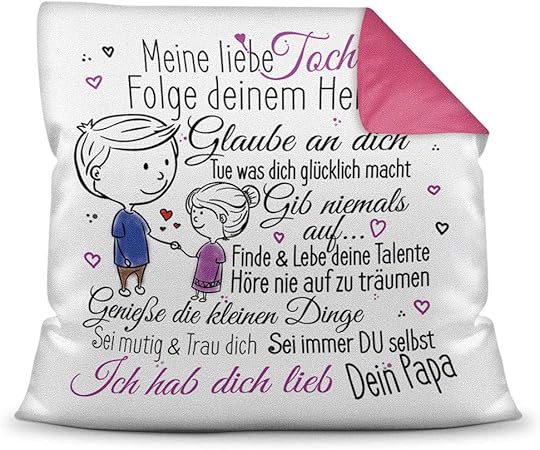 Print Royal Kissen mit Spruch inkl. Füllung für Kinder von Papa für