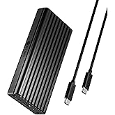 20Gbps M.2 NVMe SSD Enclosure, ICY BOX USB C External NVMe M.2 Enclosure with USB C 3.2 Gen 2x2, Tool-Free Case, Compatible with 2230/2242/2260/2280 Drives – Aluminum, Plug & Play