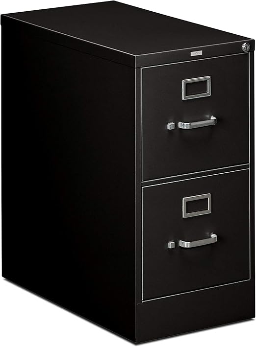 Amazon Com Hon 2 Drawer Office Filing Cabinet 310 Series Full Suspension Letter File Cabinet 26 5 D Black H312 Furniture Decor
