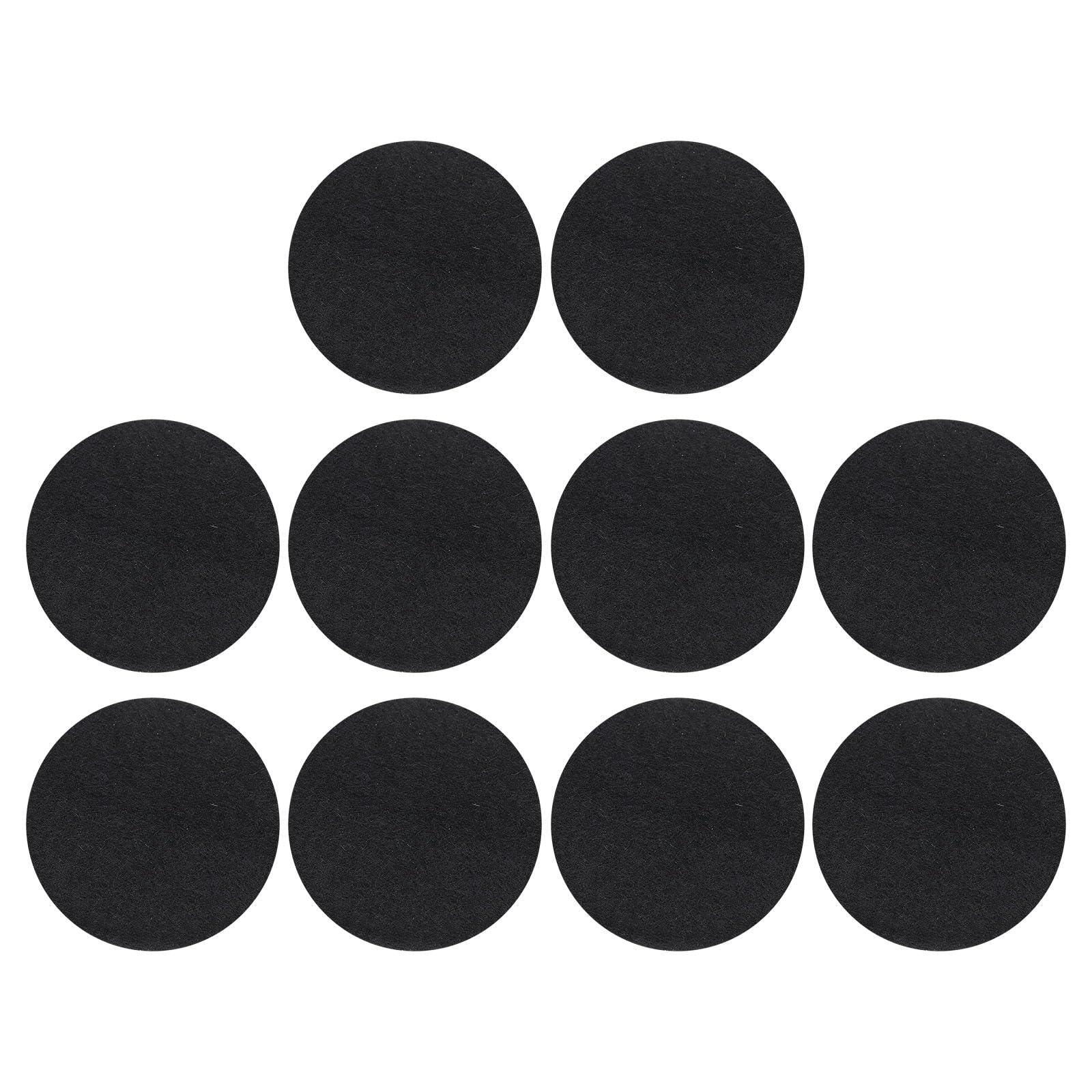 PATIKIL 2.4" Dia.Incense Burner Pad, 10 Pack Coil Incense Holder Aluminum Black Ash Catcher Fireproof Incense Cone Mat for Yoga Spa Room Home Office