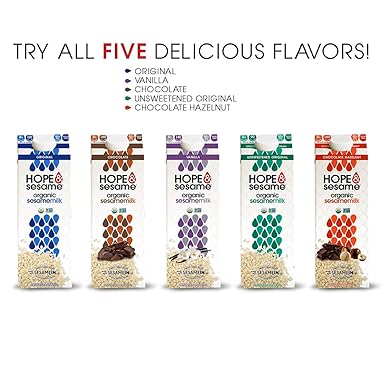Hope & Sesame - Leche orgánica original de sésame, 1 litro ...