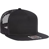 OTTO Round Flat Visor SNAP 5 Panel Mesh Back Trucker Snapback Hat