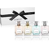 Christmas Gifts for Women, Perfume for Women, Women's Perfume Gift Set - 4pc Sampler With Vanilla Musk, Amber Noir, Blue Lagoon & Mary Rose Fragrances - Large Bottle of Floral Parfum Made in France